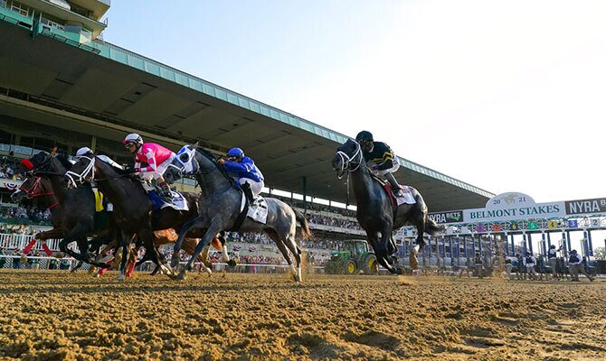 La salida en la Belmont Stakes, una de las carreras de la Triple Corona