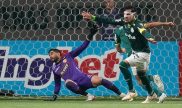 Gustavo Gomez festeja un gol del Palmeiras en la Copa Libertadores 2023