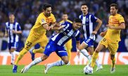 Ilkay Gundogan del Barcelona en la marca de Evanilson del Porto