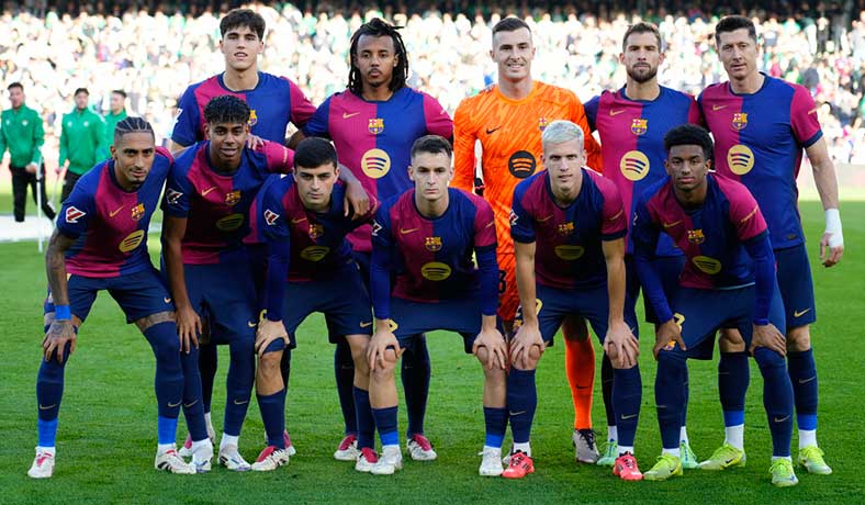 El once titular del Barcelona ante el Betis por La Liga