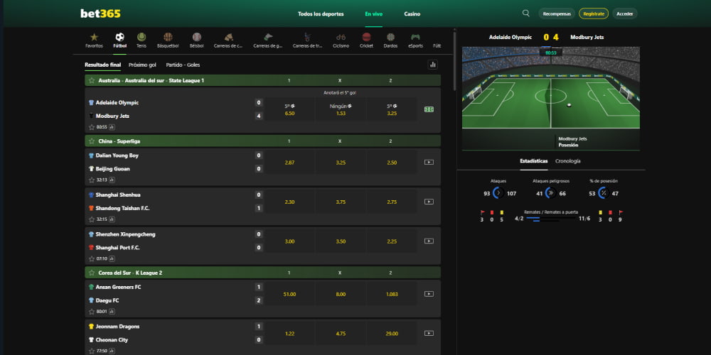 Bet365 apuestas en directo