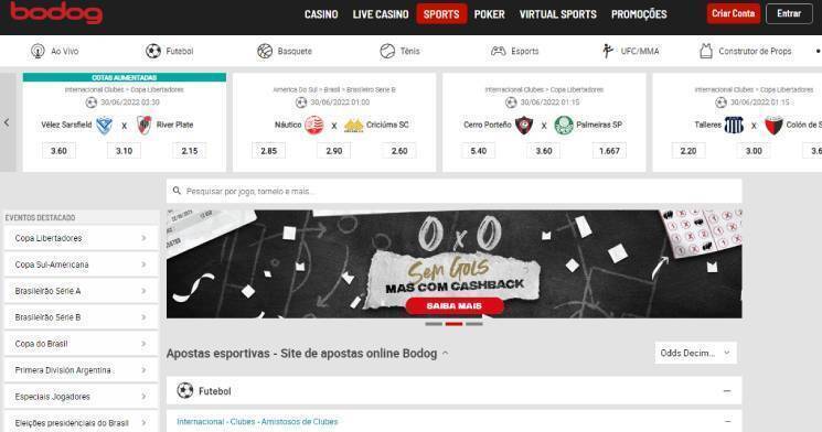 Deportes para apostar no Bodog