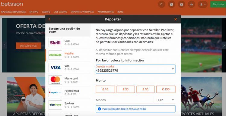 Depósito Neteller